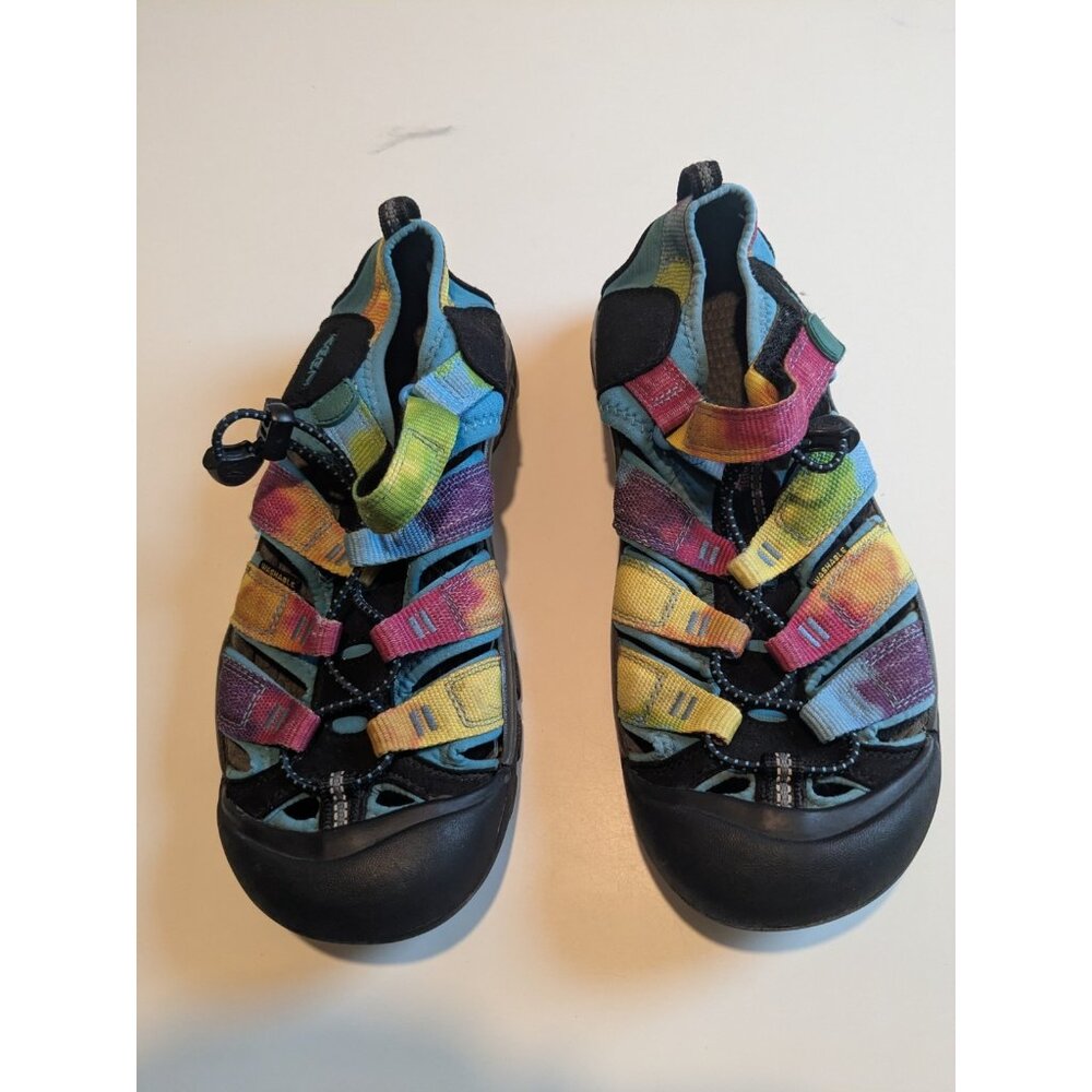 Keen Newport H2 Big Kids Sz 5 Slip On Outdoor Water Shoes Sandal Tie Dye Rainbow